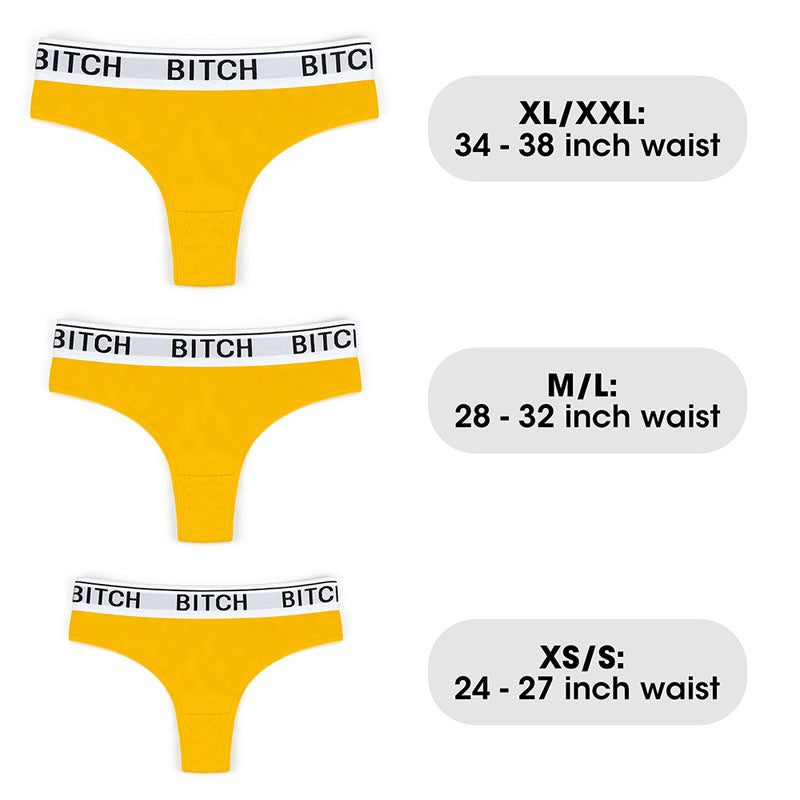 Ingen Bitch Vibrating Panties - Yellow Medium Size Rechargeable Vibrating Panties
